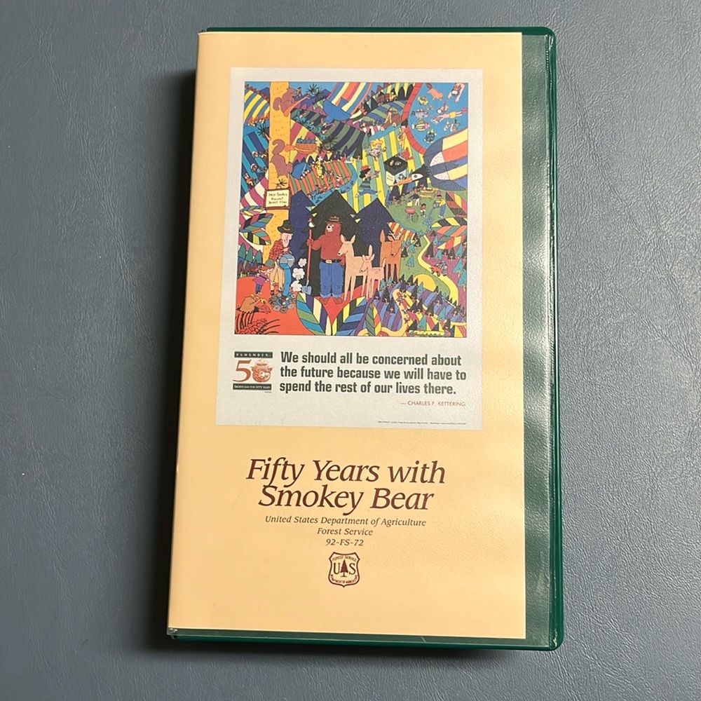 1993 Smokey Bear 🔥 VHS Media Fifty Years 50th Anniversary Archival Vintage Tape